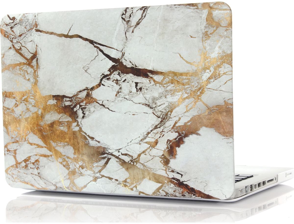 Mobigear Laptophoes geschikt voor Apple MacBook Pro 13 Inch (2008-2012) Hoes Hardshell Laptopcover MacBook Case | Mobigear Marble - Bruin - Model A1278