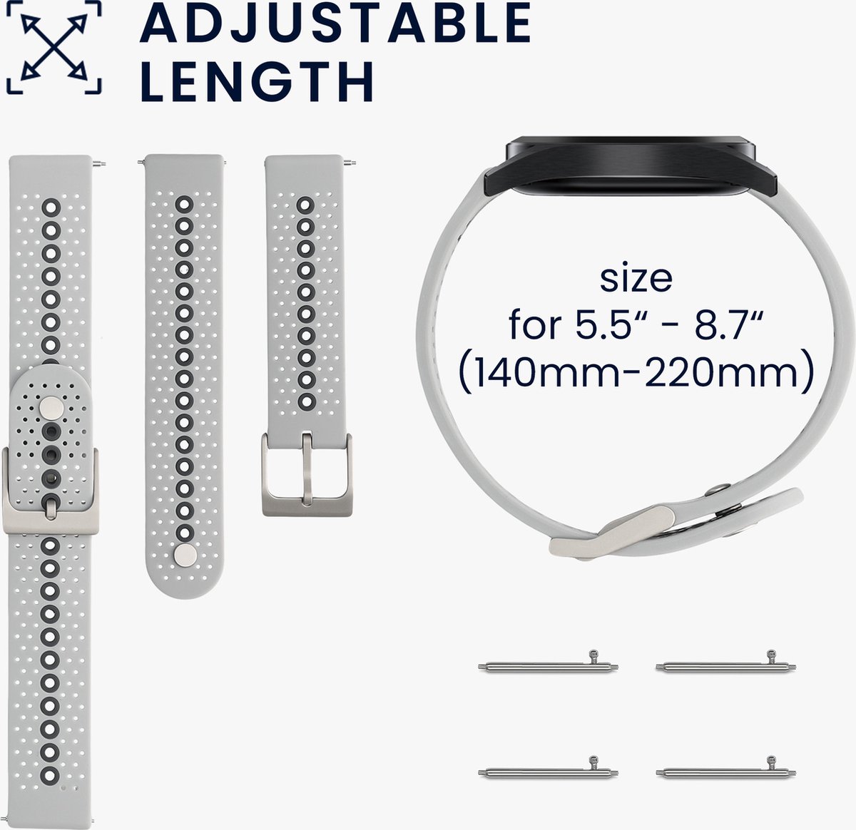 kwmobile 2x armband voor Samsung Watch 4 (40 / 44mm) & Watch 4 Classic