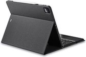 Toetsenbord Hoes geschikt voor iPad Pro 12.9 (2020 / 2021) - Keyboard Cover met Touchpad - QWERTY Layout - Zwart