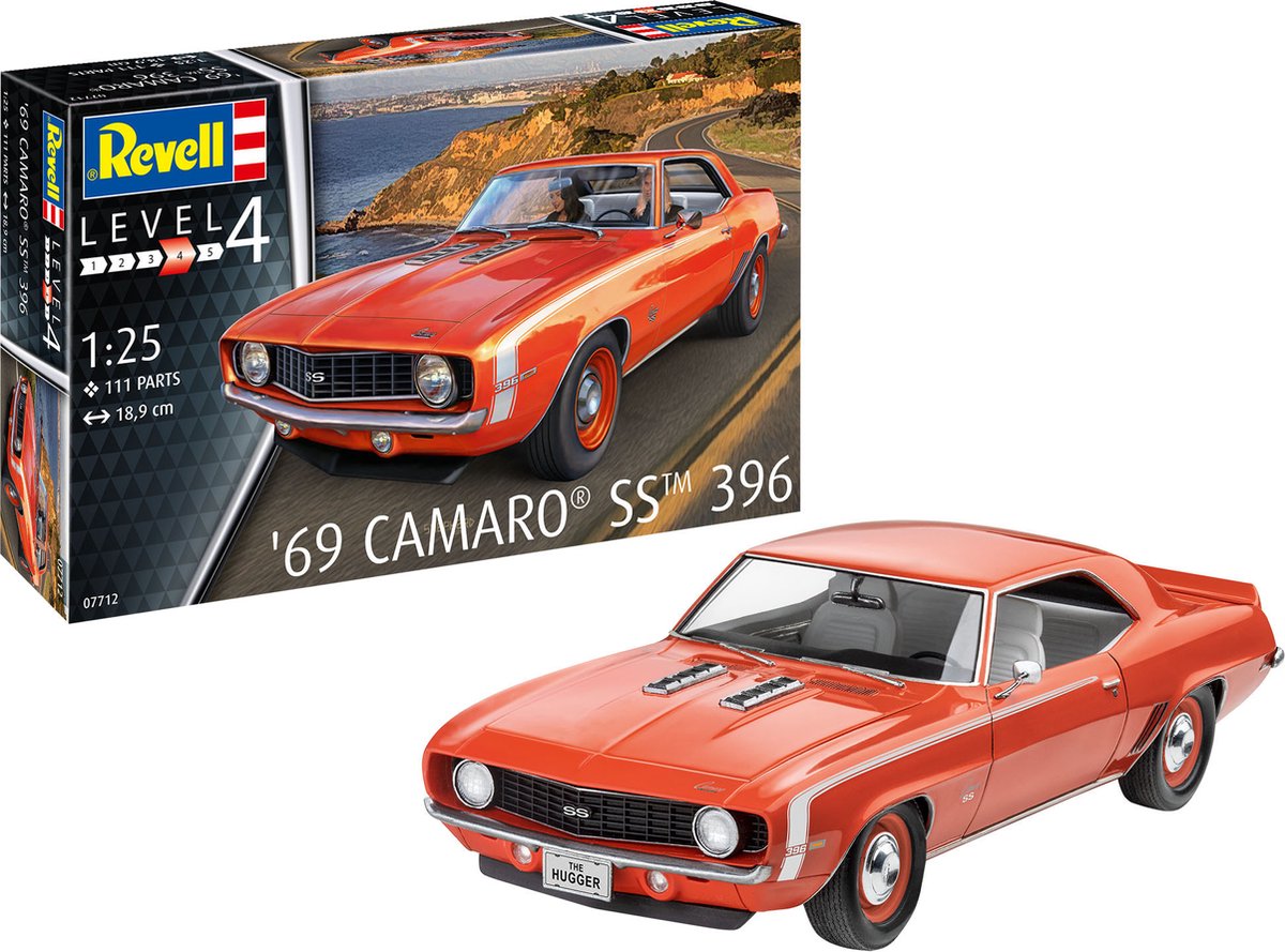 1:25 Revell 07712 1969 Camaro Car SS 396 Plastic kit