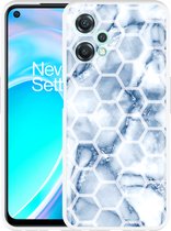 OnePlus Nord CE2 Lite Hoesje Blue Marble Hexagon - Designed by Cazy