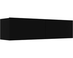 vidaXL - Tv-meubel - 120x30x30 - cm - bewerkt - hout - zwart