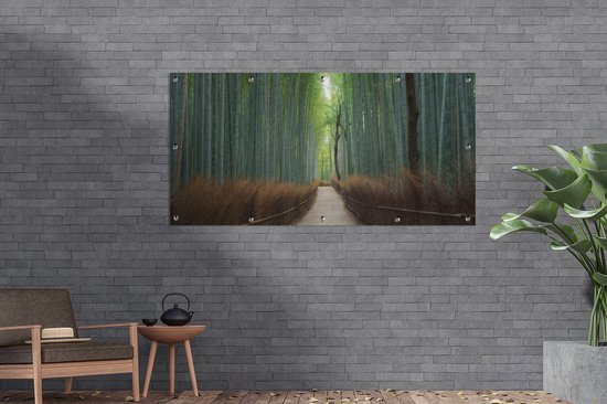 GreatGardenPosters - Affiche de jardin - Bamboe - Jardin - Allée - 160x80 cm - Toile de jardin