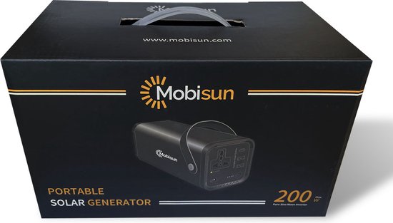 Groupe électrogène portable 1484Wh + 2 panneaux solaires pliables de 100W -  Mobisun