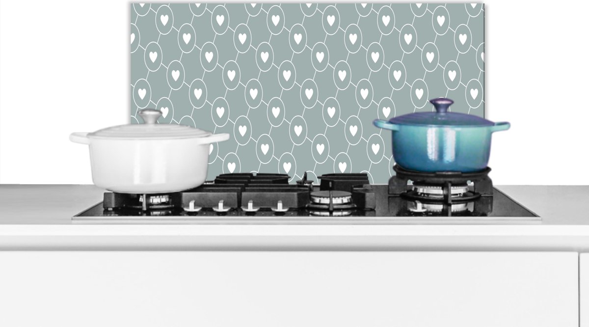 Spatscherm - Keuken - Patronen - Design - Hart - 60x30 cm - Spatwand