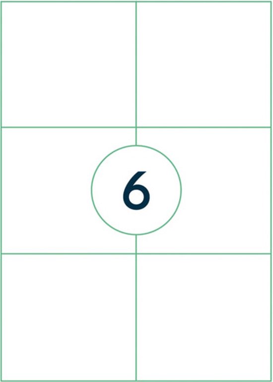 Rillprint A4 Stickervellen Verzend etiketten Stickers 6 Per Vel