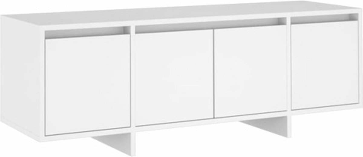 vidaXL - Tv-meubel - 120x30x40,5 - cm - bewerkt - hout - wit