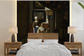 Behang - Fotobehang De liefdesbrief - Johannes Vermeer - Breedte 350 cm x hoogte 350 cm