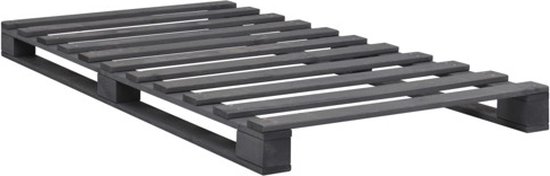 vidaXL-Bedframe-pallet-massief-grenenhout-grijs-100x200-cm