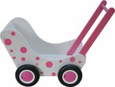 Bol.com Poppenwagen Stippen - Wit & Roze aanbieding