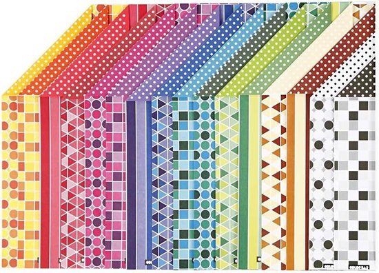 Foto: Creotime patroonpapier 21 x 29 7 cm 16 stuks multicolor