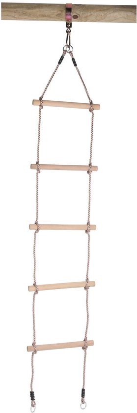 Foto: Swingking touwladder 5 houten treden 22 x 300mm x 1 90 cm