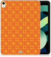 Tablet Hoes iPad Air (2020/2022) 10.9 inch Mapje Batik Orange met transparant zijkanten