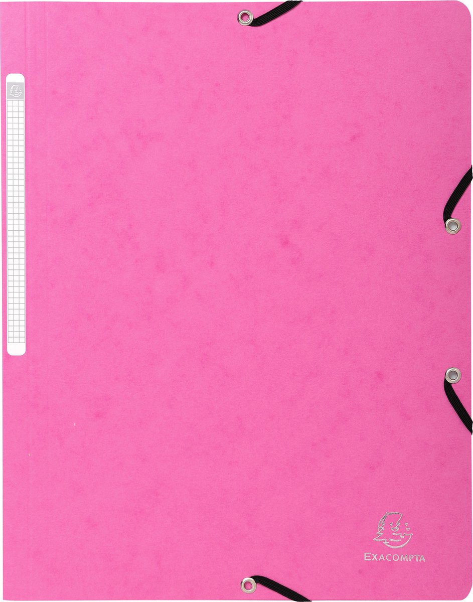 25 x Elastomap zonder klep in glanskarton 400gm� - A4 - Roze