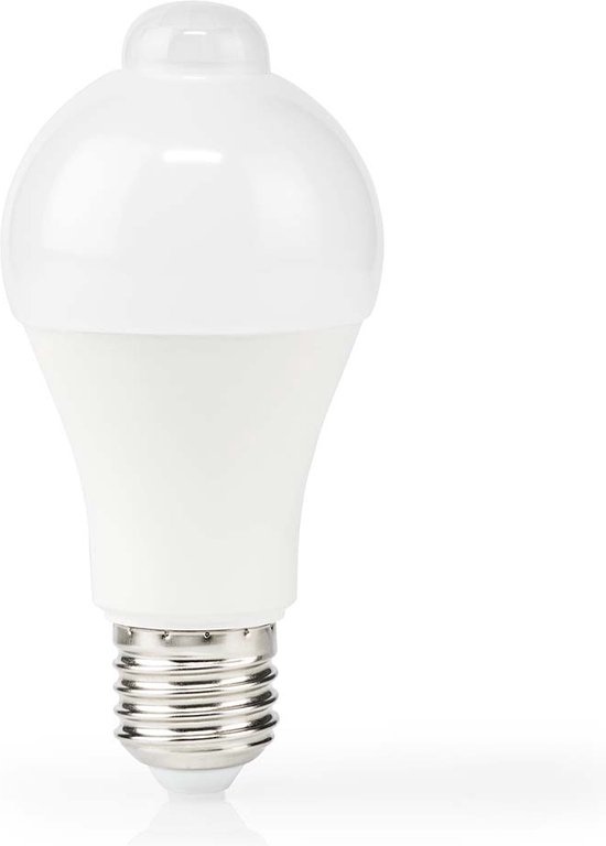 Nedis LED-Lamp E27 - A60 - 4.9 W - 470 lm - 3000 K - Wit - Retrostijl - Frosted - Bewegingsdetectie - 1 Stuks