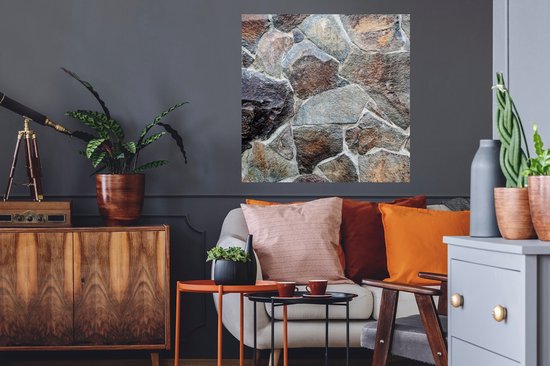 Stickers muraux - Film autocollant - Murs - Pierres - Robuste - 80x80 cm - Film adhésif - Stickers muraux Chambre d'enfant - Papier peint autocollant - Papier peint autocollant - Film autocollant