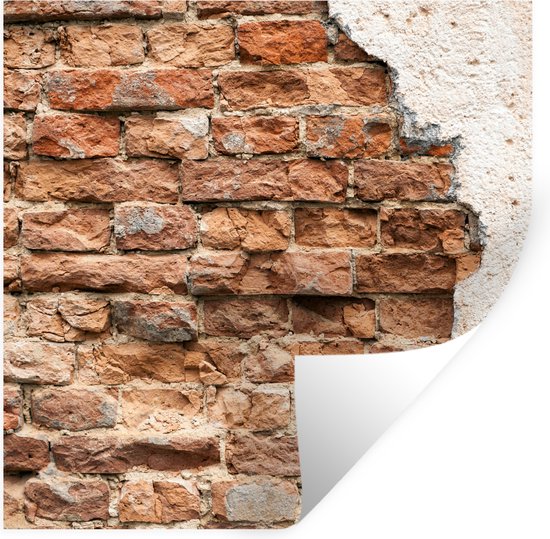 Stickers muraux - Plâtre - Mur - Brique - 30x30 cm - Feuille adhésive