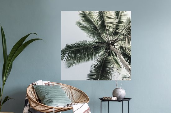 Stickers muraux - Film autocollant - Palmier - Tropical - Été - 100x100 cm - Film adhésif - Stickers muraux Chambre d'enfant - Papier peint autocollant XXL