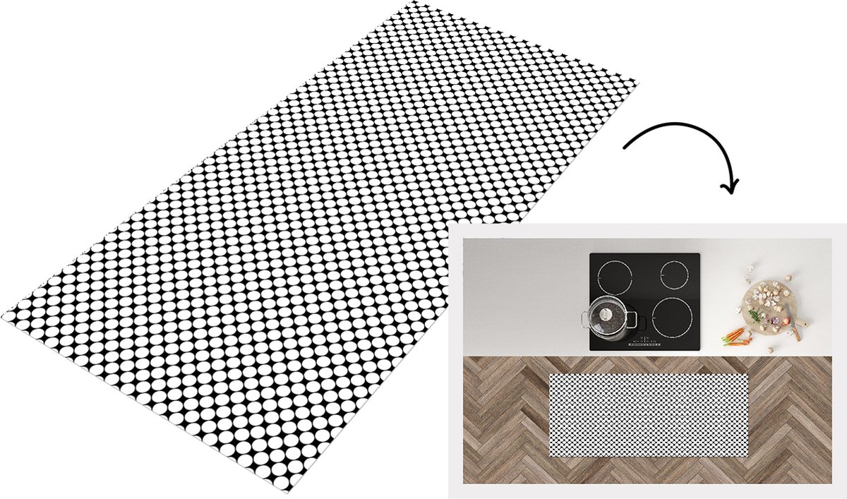 KitchenYeah Keukenloper - Loper keuken - Patroon - Lijn - Design - Kleur - 120x50 cm - Keukenloper vinyl Multicolor