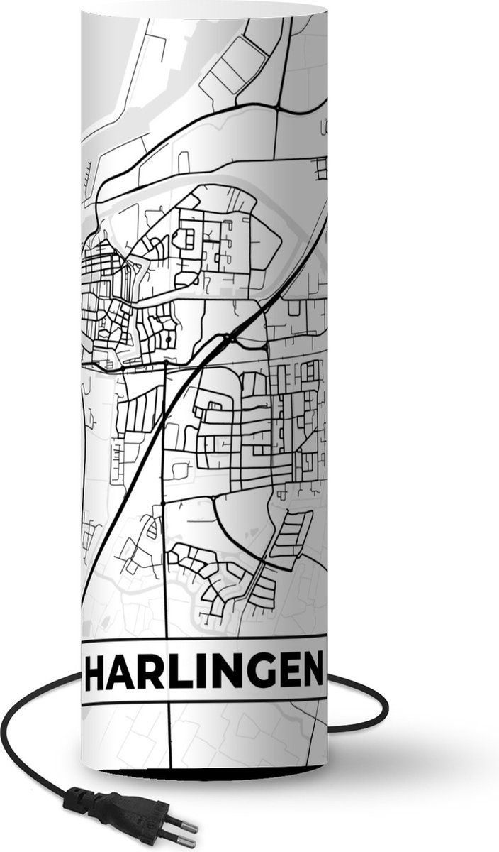 Lamptiger Tafellamp - Kaart - Ø 19 Cm - E14 - Zwart En Wit