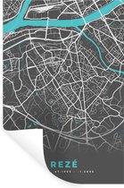 Stickers Stickers muraux - Rezé - France - Plan de ville - Carte - Plan d'étage - 60x90 cm - Film adhésif