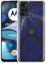 Motorola Moto G22 Hoesje Delfts Blauw - Designed by Cazy