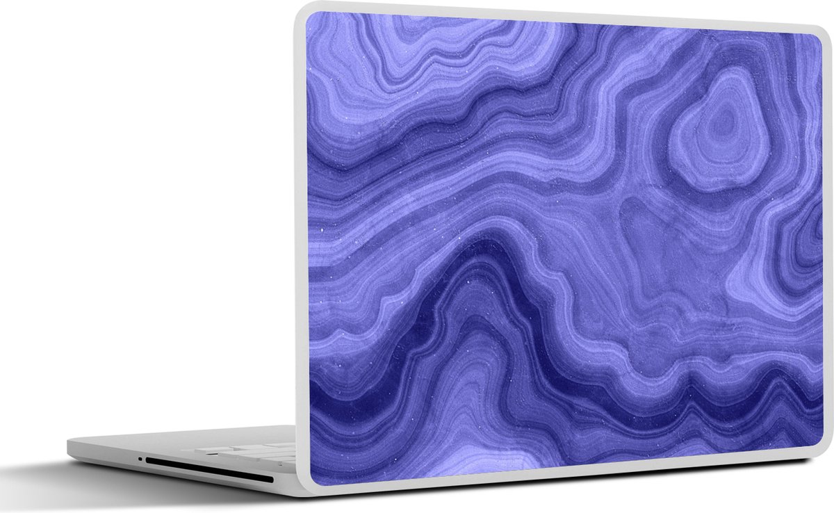 Laptop sticker - 12.3 inch - Agaat steen - Marmer print - Abstract - Kristallen - 30x22cm - Laptopstickers - Laptop skin - Cover