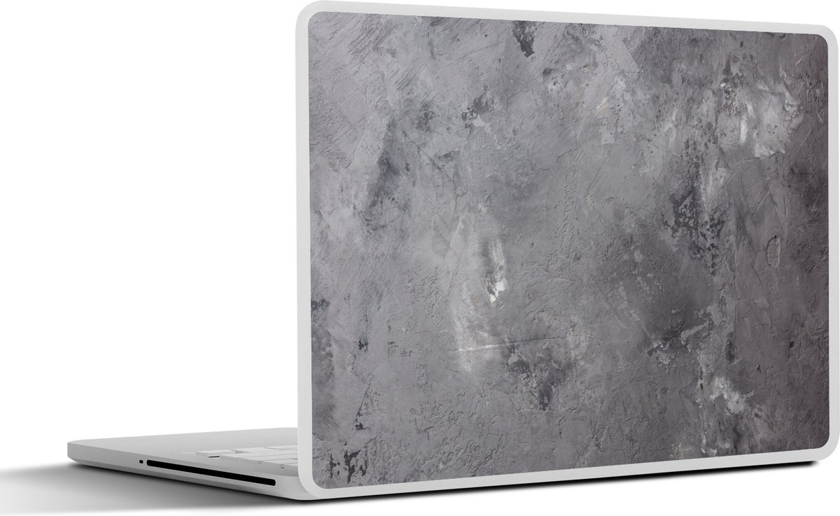 Laptop sticker - 11.6 inch - Beton print - Grijs - Retro - 30x21cm - Laptopstickers - Laptop skin - Cover