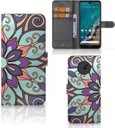Mobiel Bookcase Nokia G50 Smartphone Hoesje Purple Flower
