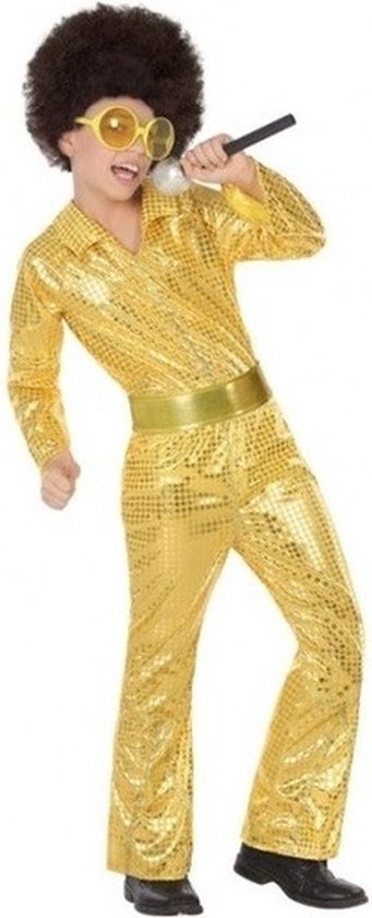 Disco verkleedset / carnaval glitter kostuum voor jongens - carnavalskleding - voordelig geprijsd 104