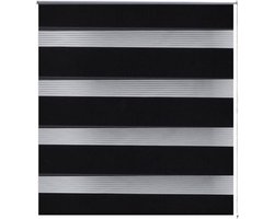 vidaXL - Zebra - rolgordijn - 40,9 - x - 100 - cm - stofbreedte - 36,7 - cm - zwart