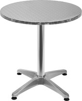 Casaria Statafel 2in1 – Aluminium Verstelbaar - Rond Ø 60 cm Zilver