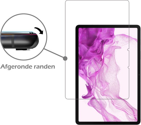 Hoesje - Geschikt voor Samsung Galaxy Tab S8 Plus - Met Screenprotector - Trifold Bookcase - Hard Cover - Hardcover Book Case - Tablet Hoes - Donkerrood