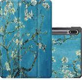 Hoesje Geschikt voor Samsung Galaxy Tab S8 Hoesje Case Hard Cover Hoes Book Case - Bloesem