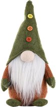 Nain de Noël - gnome - 12x22 cm - marron vert