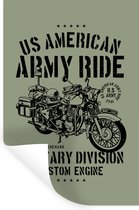 Stickers muraux Muraux - Mancave - Moto - Armée - Vintage - 40x60 cm - Film Adhésif