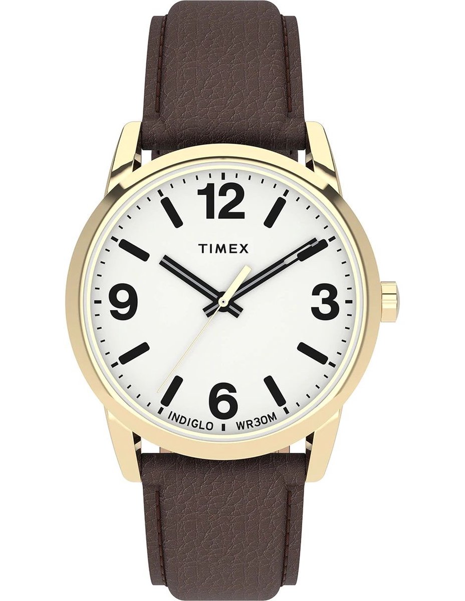 Timex Easy Reader Classic TW2U71500 Horloge - Leer - Bruin - Ø 38 mm