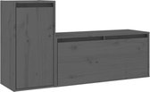 vidaXL - Tv-meubelen - 2 - st - massief - grenenhout - grijs