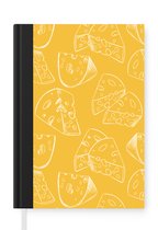 Carnet - Carnet d'écriture - Fromage - Jaune - Design - Carnet - Format A5 - Bloc-notes