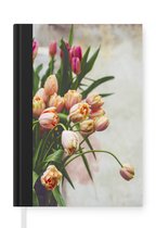 Notitieboek - Schrijfboek - Bossen met tulpen - Notitieboekje klein - A5 formaat - Schrijfblok