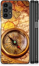 Foto hoesje Geschikt voor Samsung Galaxy A13 4G Telefoonhoesje met Zwarte rand Kompas