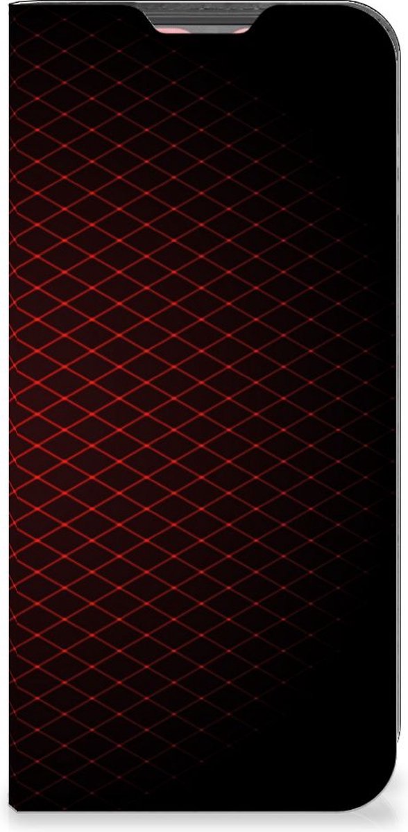 Book Case voor Samsung Galaxy A13 (4G) Hoesje met Magneet Geruit Rood