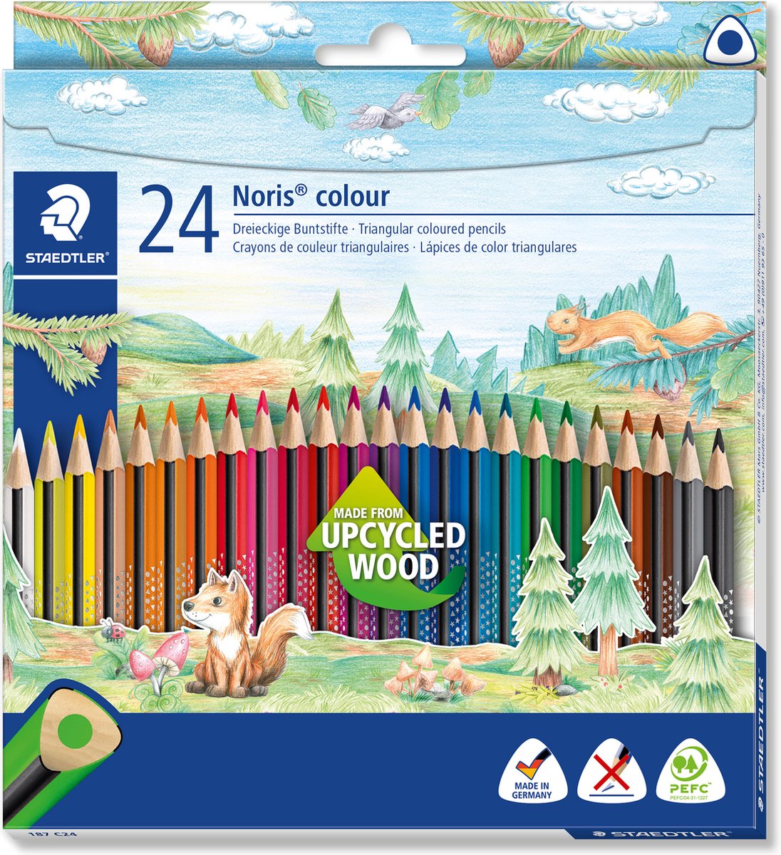STAEDTLER Noris colour driekantig kleurpotlood - set 24 st