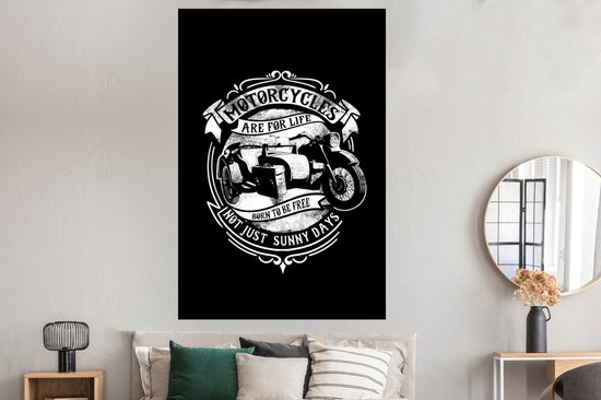 Affiche Mancave - Moto - Vintage - Citations - 120x180 cm XXL