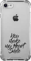 Telefoon Hoesje Geschikt voor iPhone SE 2022/2020 | Geschikt voor iPhone 8/7 Telefoonhoesje met transparante rand Heart Smile