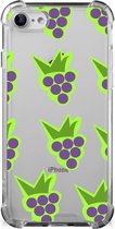 Case iPhone SE 2022/2020 | iPhone 8/7 GSM Hoesje met doorzichtige rand Druiven