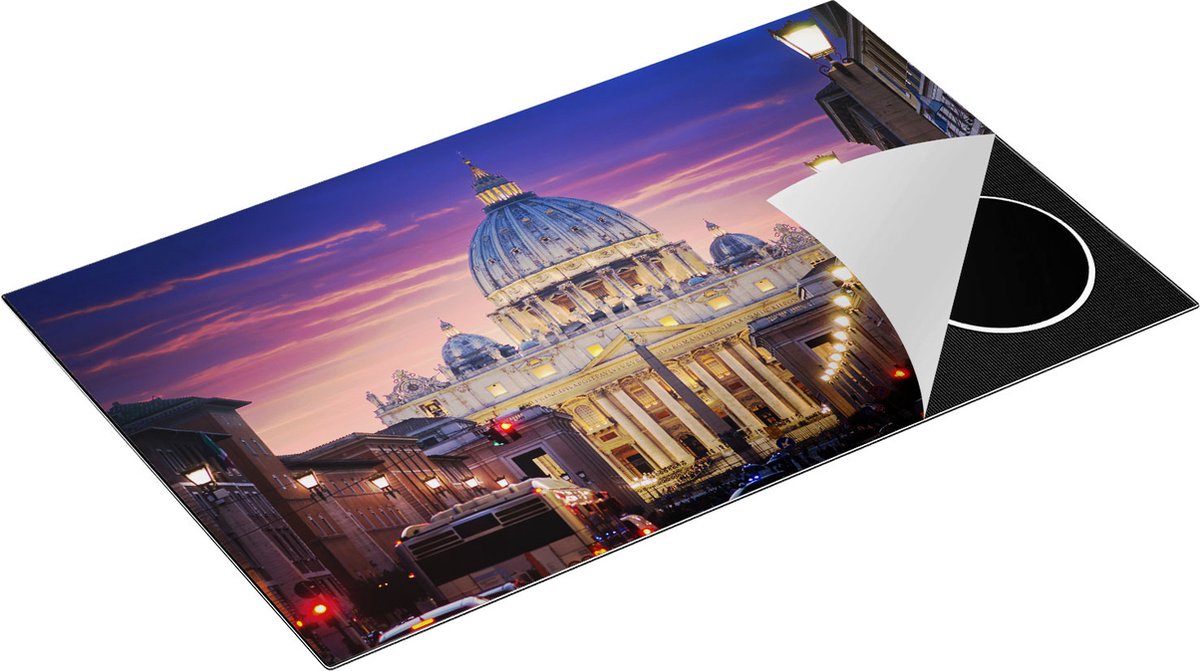 Chefcare Inductie Beschermer Sint Pietersbasiliek in Rome, Italië - 85x52 cm - Afdekplaat Inductie - Kookplaat Beschermer - Inductie Mat