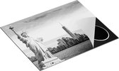 Chefcare Inductie Beschermer Vrijheidsbeeld in New York - Zwart Wit - 65x50 cm - Afdekplaat Inductie - Kookplaat Beschermer - Inductie Mat