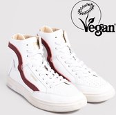 VEGAN BASKET OV HIGH TRAINER White/Oxblood (MF110078A - 4ML)