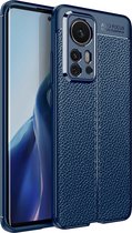 Mobigear Hoesje geschikt voor Xiaomi 12 Pro Telefoonhoesje Flexibel TPU | Mobigear Luxury Backcover | 12 Pro Case | Back Cover - Blauw